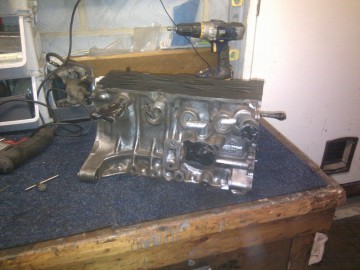 Engine block cleaned ready for painting