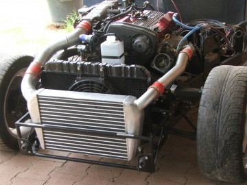 New Rad/fan Mount with Intercooler &amp; Front body Mount in place.